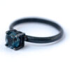 London Blue Topaz Ring - Oxidized Silver Ring | LoveGem Studio