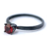 Garnet Ring - Oxidized Silver Ring | LoveGem Studio Handmade Jewelry