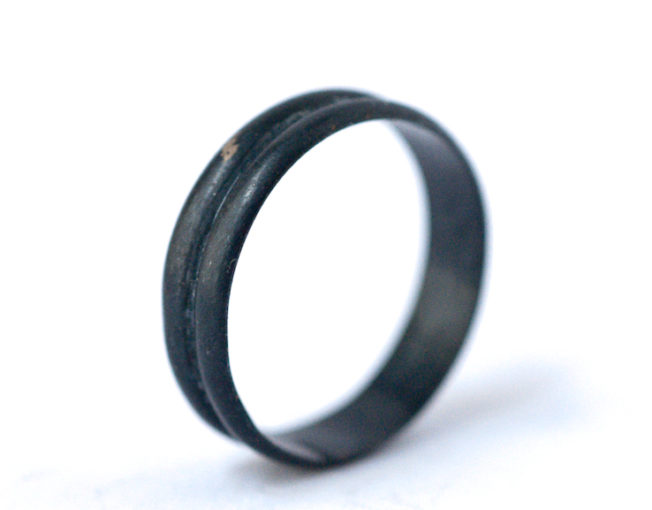 Double Band Ring – Oxidized Silver Stackable Ring | LoveGemStudio