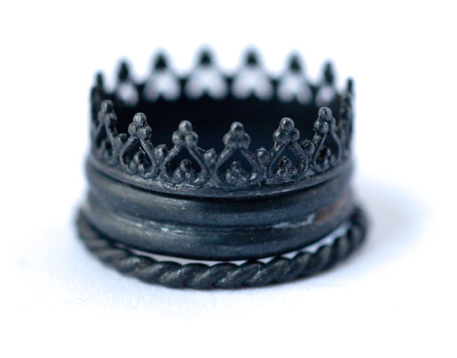 Stackable Ring Set – Oxidized Silver | LoveGem Studio-Handmade Jewelry