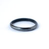 Half Round Simple Silver Ring - Oxidized Silver | LoveGem Studio