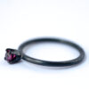 January Birthstone Ring -Garnet Oxidized Silver Ring | LoveGem Studio