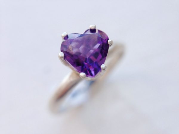 Purple Heart Amethyst Ring