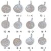initials charms - recycled silver charms