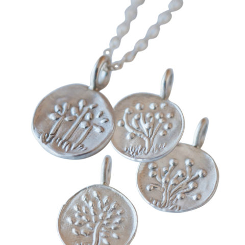 Tree of Life Recycled Silver Charm Necklace