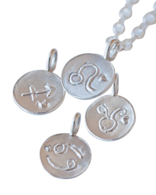 ZODIAC charms recycled silver charms