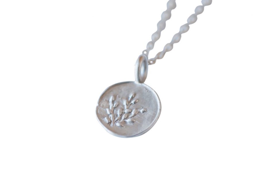 Recycled Silver Spring Plants Charm Necklace, No. 2