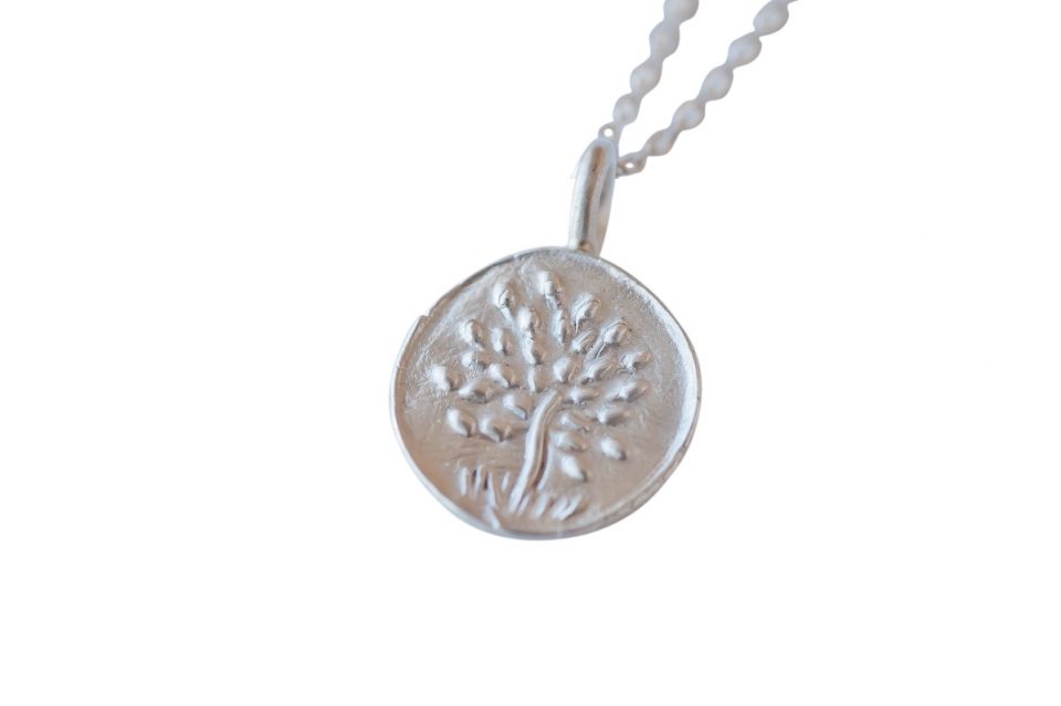 Recycled Silver Tree of Life Charm Necklace, No. 3